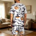 thumbnail image 7 of Pajamas for Men Halloween Pumpkins Print Mens Pajama Set Short Sleeve Crewneck & Pajama Shorts, 7 of 7