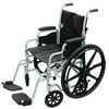2-in-1 Transport Chair and Lightweight Wheelchair, 18"