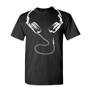 DJ HEADPHONES - funny techno hip hop music - Cotton Unisex T-Shirt