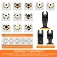 thumbnail image 3 of 16Pcs Titanium Coated Bimetal Oscillating Tool Blade Heat Resistant Vibrating Saw Blade Widen Multi Tool Cutter Kit for Wood, 3 of 11