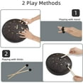 thumbnail image 2 of LAGRIMA Steel Tongue Drum, 11 Notes 10 Inches Percussion Instrument with Drum Mallets Note Stickers Finger Picks Mallet Bracket and Gig Bag, Brown, 2 of 7
