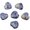 G, variant on L Natural Agate Stone 20Mm Heart Shaped Small Ornament For Diy Decoration Crystal Figurine Unpolished Stone