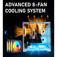 thumbnail image 3 of Evounic Gaming PC Workstation Intel i7 Xeon E5 12-Core, RX 580 8GB, 64GB RAM, 512GB SSD+1TB HDD, WiFi 6 & BT5.4, 8 RGB Fan, Win11, RGB KB & Mouse, 3 of 9
