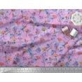 thumbnail image 3 of Soimoi Cotton Cambric Fabric Leaves & Floral Artistic Printed Fabric 1 Yard 56 Inch Wide, 3 of 3