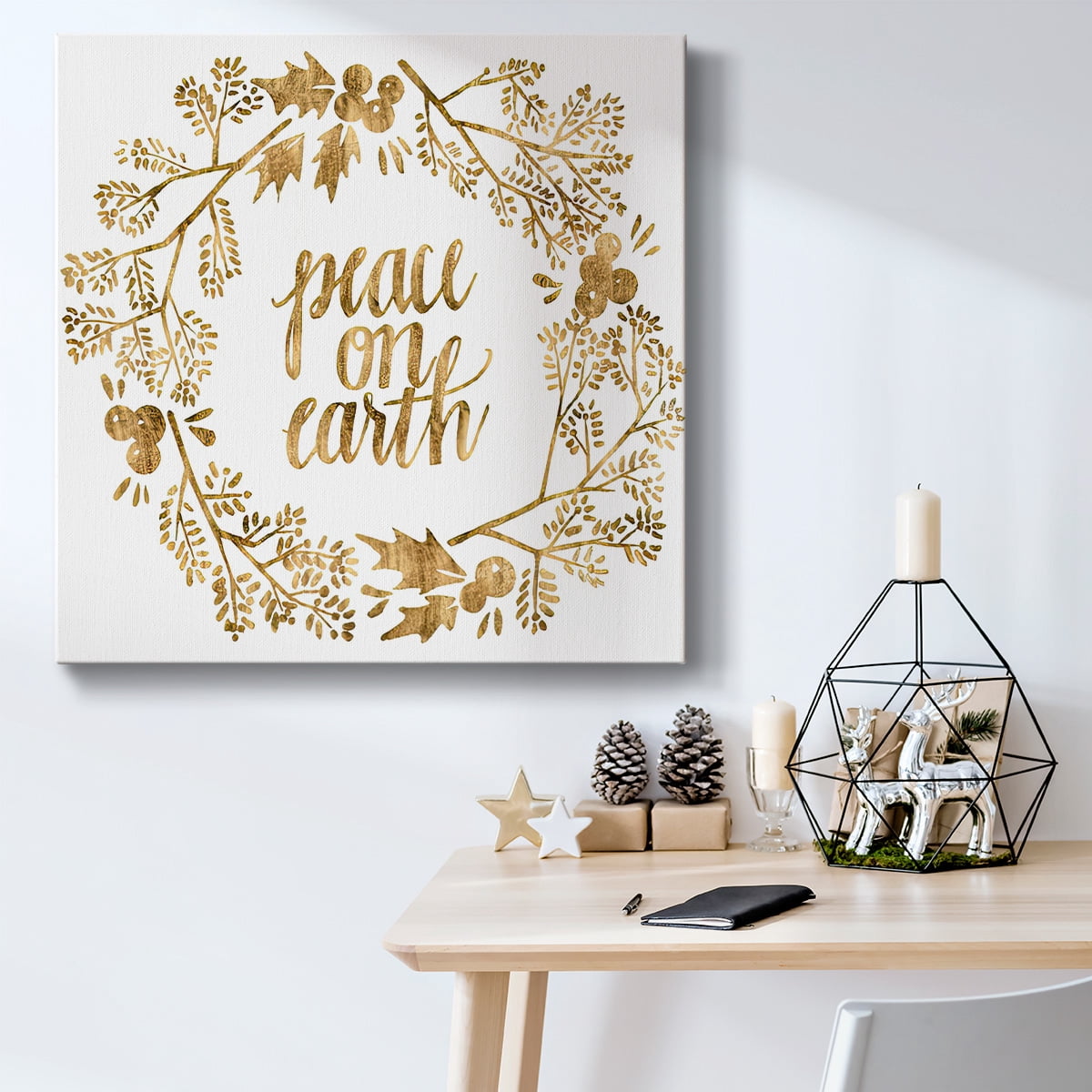 Golden Christmas II- Gallery Wrapped Canvas