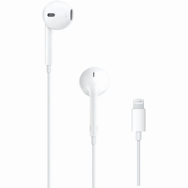 Apple EarPods med Lightning-kontakt, Apple iOS fullt kompatibel med trådbunden kontroll, samtal, karaoke, brusredu