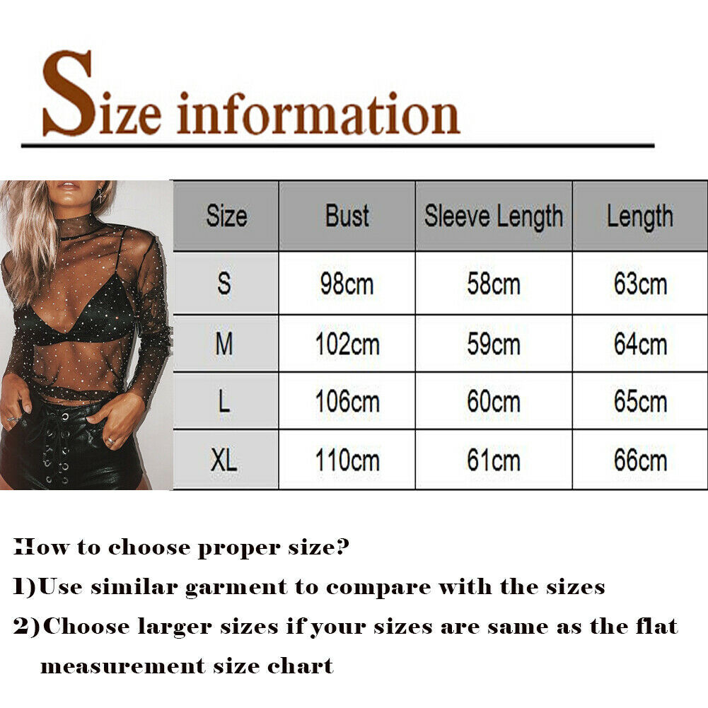 Women Fashion Sexy Sheer T Shirt Mesh Top Transparent Tops