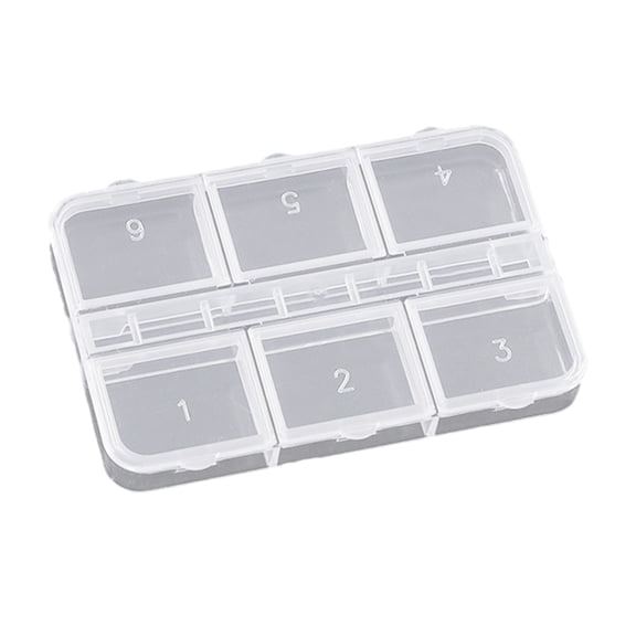 Sturdy Resin Craft Organizers With 6 Sections Clear Design For Office Home Essential