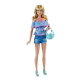 Barbie's Rider Doll Ride Toy - Barbie Bicycle with Basket of Flowers ...
