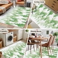 thumbnail image 5 of Green Forest Area Rug 4x6 FT, Non Slip Kids Room Carpet, Contemporary Silhouette Abstract Art Washable Soft Floor Carpet Non-Shedding Throw Rug for Dorm Kitchen Study Room Home Office Bedside, 5 of 9