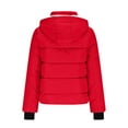 thumbnail image 5 of Homenesgenics Winter Jackets Plus Size ! Women's Plush Jacket Short Clothes Fleece Jacket with Added Velvet and Thick Coat Puffer Quilted Down Jacket Red XXXL, 5 of 7
