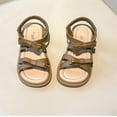 thumbnail image 6 of Fesfesfes Girls Bowknot Princess Sandals Party Dance Shoes with Cute Open Toe Lightweight Soft Sole for Casual Beach and Holiday Wear(Brown,5 Years), 6 of 7