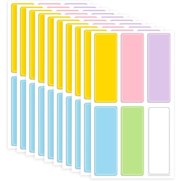 60 Pieces of Color Label Stickers, Color Coding Label Color Stickers, self -Adhesive Tags, Paper Name Label Stickers, Waterproof Durability Suitable for Office School Families,Multicolor