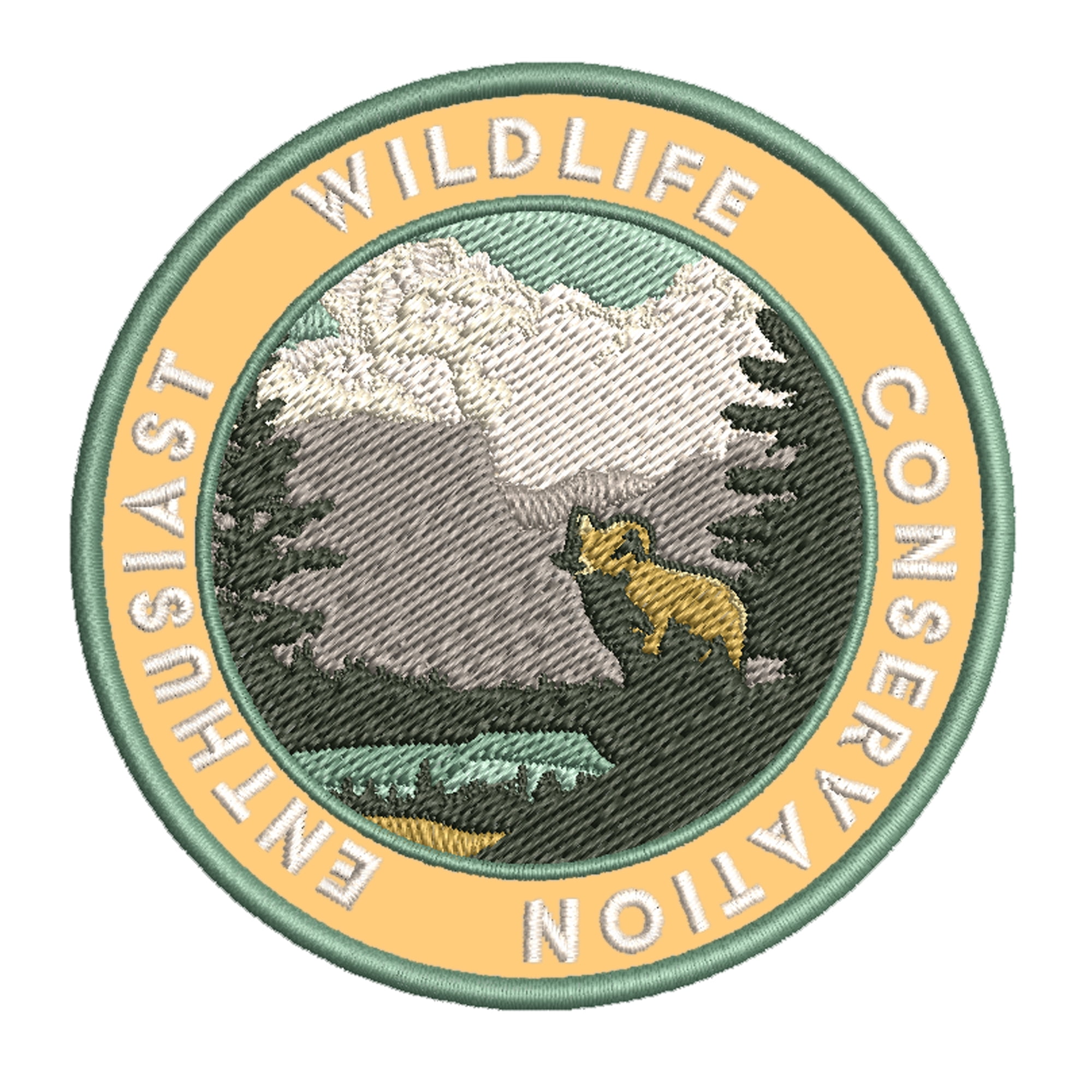Wildlife Conservation Enthusiast 3.5 Inch Iron Or Sew On Embroidered