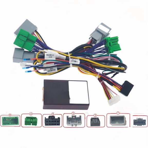Applicable to 08-13 Volvo S60 XC60 V60 Android navigation modified power cord 16P tail line   protocol box