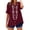 Wine, variant on Mexican Shirts for Women Floral Embroidered Tops Short Sleeve V Neck Button Down Blouse Summer Casual Retro T Shirt