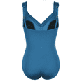 thumbnail image 6 of Hilor Women One Piece Bathing Suits Surplice Shirred Swimsuit Tummy Control Swimwear, 6 of 8