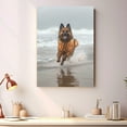 thumbnail image 4 of Funny Dog on Beach Canvas Wall Art, Belgian Tervuren Dog Picture Ocean Artwork for Bathroom Bedroom Living Room, Art Decor 8x12 Inches, 4 of 6