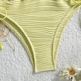 thumbnail image 6 of Xdegoge Bikini Sets for Women Bandeau High Waisted Two Piece Bathing Suits Crinkle Seashell Details Tummy Control Flattering Pool Party Swimming Suits, 6 of 8