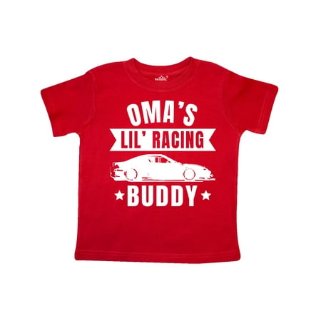 

Inktastic Oma s Lil Racing Buddy with Car Silhouette Gift Toddler Boy or Toddler Girl T-Shirt