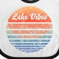thumbnail image 4 of Inktastic Lake Vibes Distressed Retro Sunset Boys or Girls Baby Bib, 4 of 4