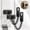 Black-2PC, variant on Silver Door Chain Security Latch Guard, Spring Press Anti-Theft Door Lock Chain, Heavy Metal Door Safety Chain for Bedroom, Rental House, Hotel Room Doors