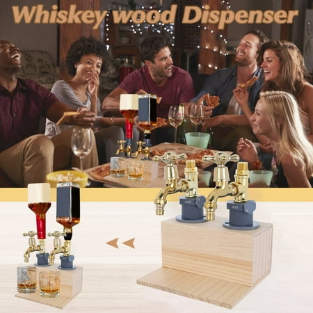 

MRULIC Woodworking Tools Liquor Alcohol Whiskey Wood Dispenser Whiskey Wood Dispenser Faucet Shape For P household tools + B