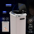 thumbnail image 4 of 50L Smart Automatic Trash Cans, Stainless Steel Garbage with Slow Landing Technology and Sensor, Space-Saving Automatic Bin for Living Room, Bedroom, Kitchen, Pink, 4 of 7
