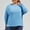 Blue, variant on Plus Size Tops for Womens Crewneck Blouses Long Sleeve Shirts Breathable Shirt Fast Dry Workout Hiking Tops for Women