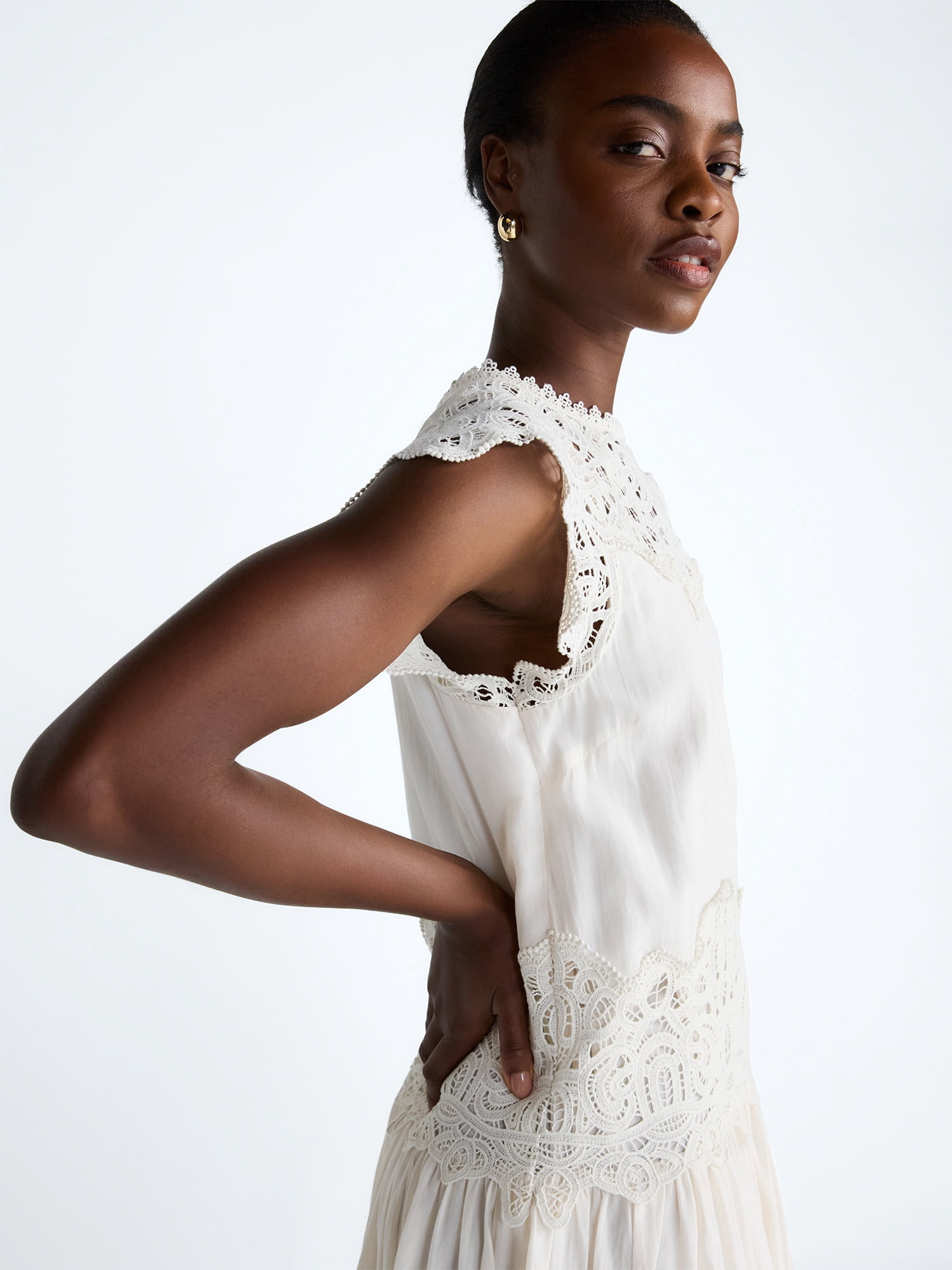Scoop Women's and Women's Plus Crochet Mini Dress, Sizes XS-4X - Walmart.com