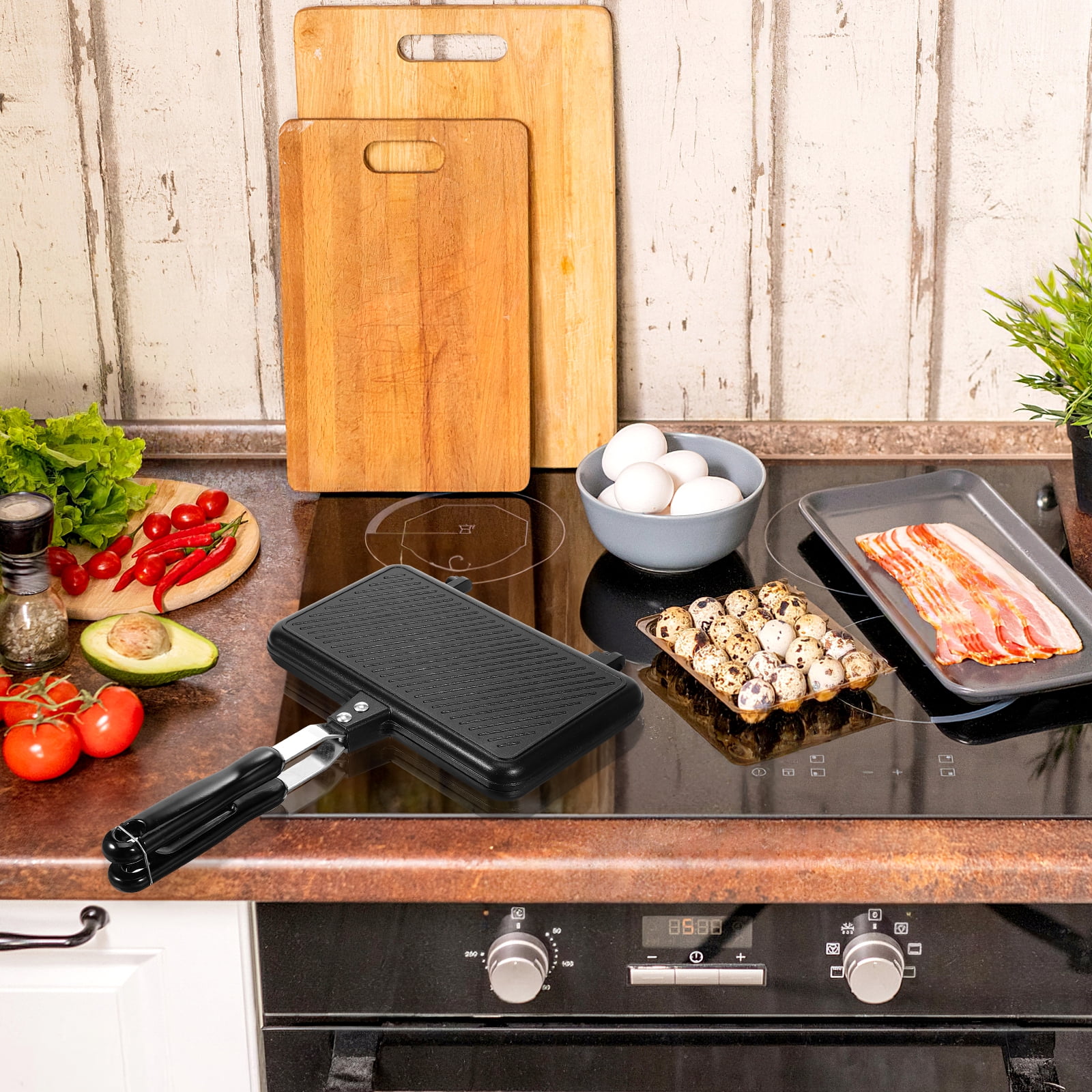 MRLESS Non-Stick Double-Sided Sandwich Maker Frying Pan