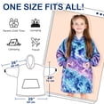 thumbnail image 5 of Catalonia Astrology Unicorn Wearable Blanket Hoodie for Kids, Fleece Snuggy Sweatshirt Pullover, 4-12 Years Boy Girl Gift, 28 × 24 inches, 5 of 6