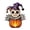 A002- Color B, variant on Tabletop Figurine Vintage Wooden Clown Pumpkin Halloween Decor for Indoor Home Party Shelf and Table Display, 1 Piece