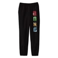 thumbnail image 3 of Bioworld Harry Potter Hogwarts Houses Letters Youth Black Graphic Sweatpants-Small, 3 of 4
