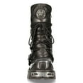 thumbnail image 4 of New Rock 107-S2 Black/Silver Gothic Leather Flame Boots 39, 4 of 9