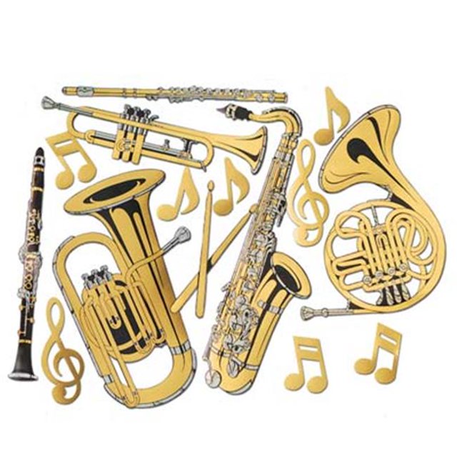 DDI 1906677 Instruments de Musique en Feuille d'Or Boîte de 12