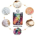 thumbnail image 6 of Yayeee 2 Pack Qtip Holder Bathroom Cotton Swab Canister with Lid Clear Dispenser Set, Green Colorful Circles, 6 of 6
