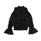 thumbnail image 2 of bar III Blusa de punto fruncido de manga dividida para mujer, negro, pequeño bar III Tejer, 2 of 2