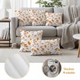 thumbnail image 6 of Orange Leaves Fall Outdoor Waterproof Pillow Covers, Branches Birds Pine Cones Decorative Rectangle Throw Pillowcase Sofa Cushion Sham for Patio/Couch/Chair, 20"x12" 2 Pack, 6 of 8