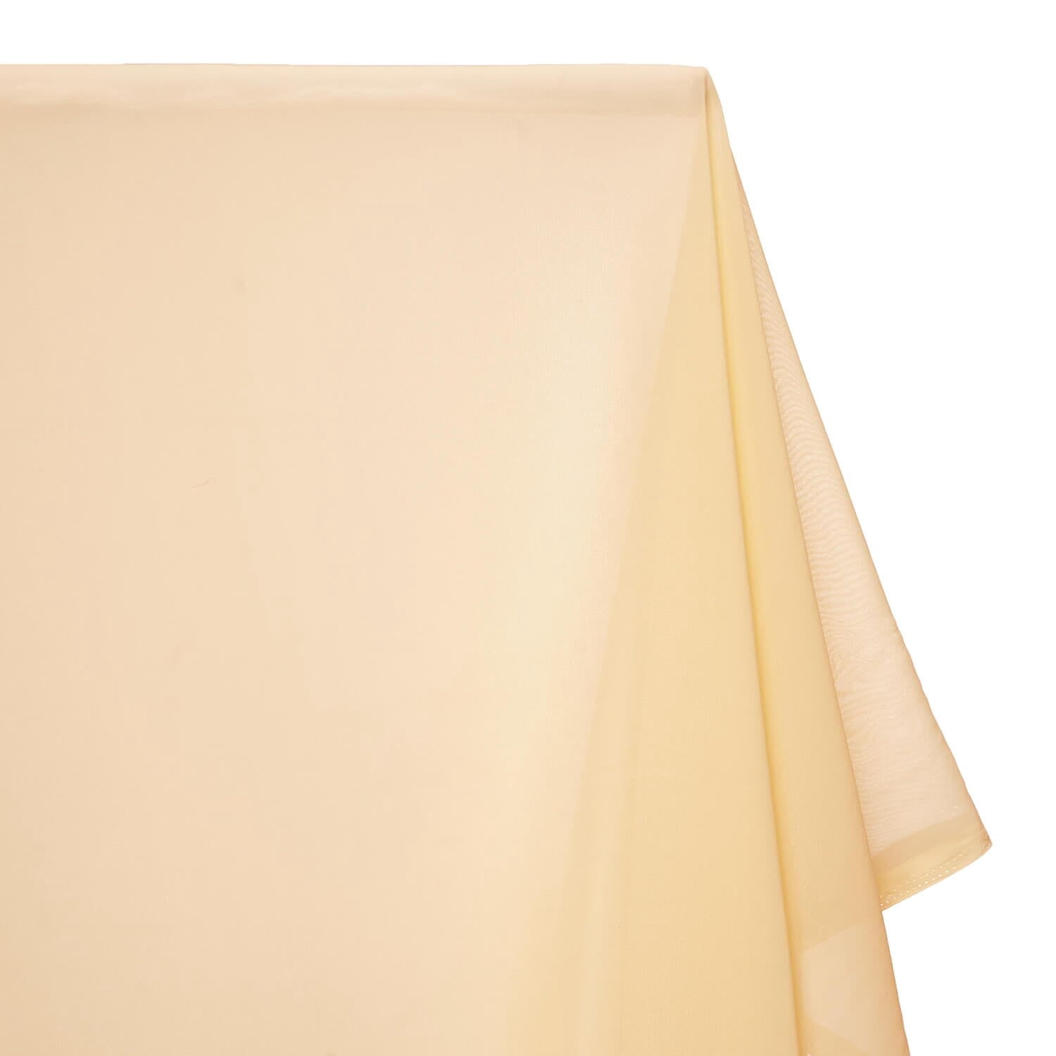 Solid Chiffon Fabric Polyester Dress Sheer 58" Wide By the Yard All Colors (Banana)