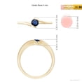 thumbnail image 5 of Angara Natural 0.33 Ct. Blue Sapphire Solitaire Ring in 14K Yellow Gold for Women (Ring Size: 12), 5 of 10