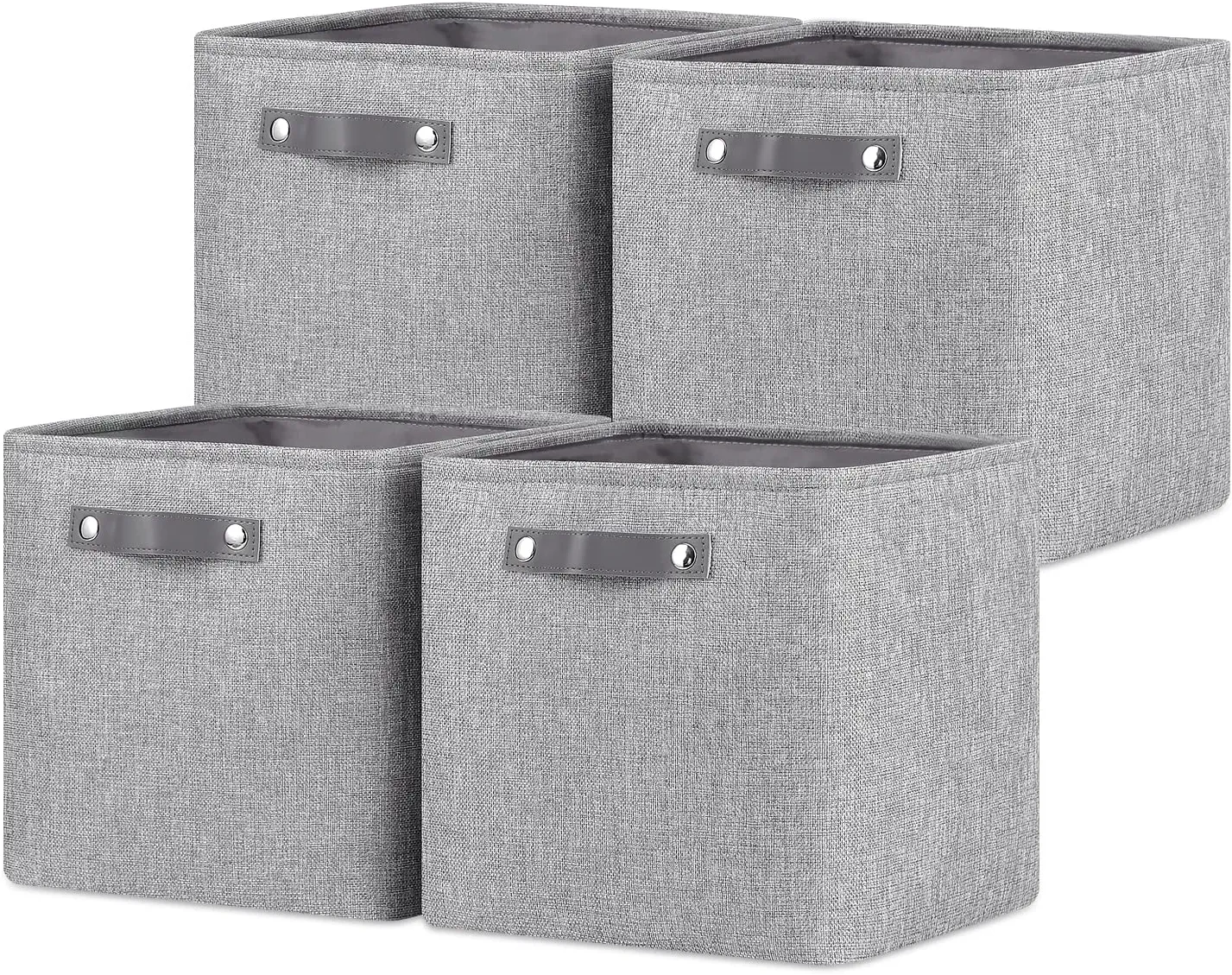 Canvas Cube Storage Bins for Home,Laundry,Bedroom,Collapsible Fabric Storage Cube Bins for Shelf