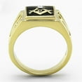 thumbnail image 2 of Anillo Color Oro Para Hombres de Acero Inoxidable Masonico, 2 of 5