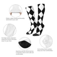 thumbnail image 4 of Knee High Socks for Women Harlequin Pattern Long Tube Sock Uniform Socks, 4 of 7