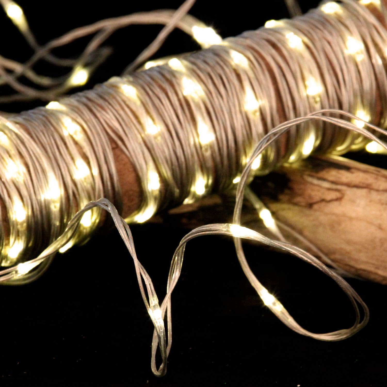 Waterproof Outdoor Starry String Lights, 30 ft 90 LEDs Flexible Copper Wire Fairy Lights