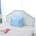 thumbnail image 2 of 3 Pack 19 Momme Smooth Mulberry Silk Pillow Case Cover, Standard, Cyan Blue, 2 of 8