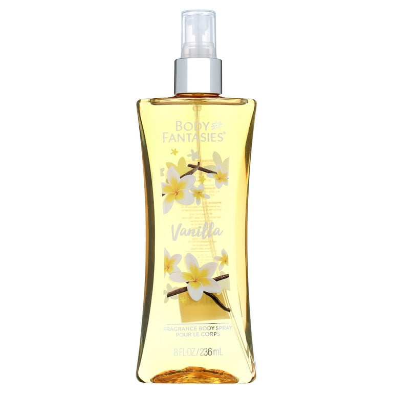 Body Fantasies Signature Body Spray, Vanilla 8 oz Pack of 2, Long