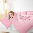 thumbnail image 3 of Feelyou Cartoon Dinosaur Letter A Print Twin Bedding Sets for Boys Girls, Cute Animal Bedding Comforter Set, Blue, Pink Reversible, 7 Pieces, 3 of 7