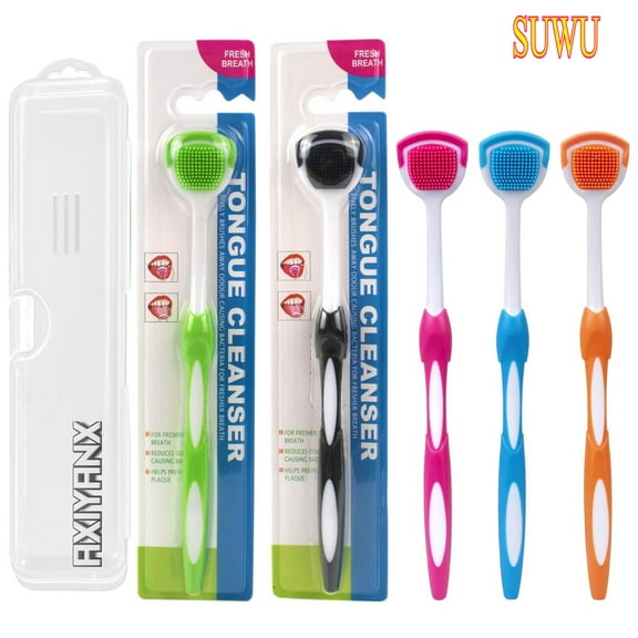Tongue Scraper for Adults 5PCS Tongues Cleaner,Tongue Scraper With Case,Tongue Brush Helps Fight Bad Breath,Tongue Scrapper Keep Fresher Breath, Tongue Scrapers for Oral Hygiene (Multicolored)