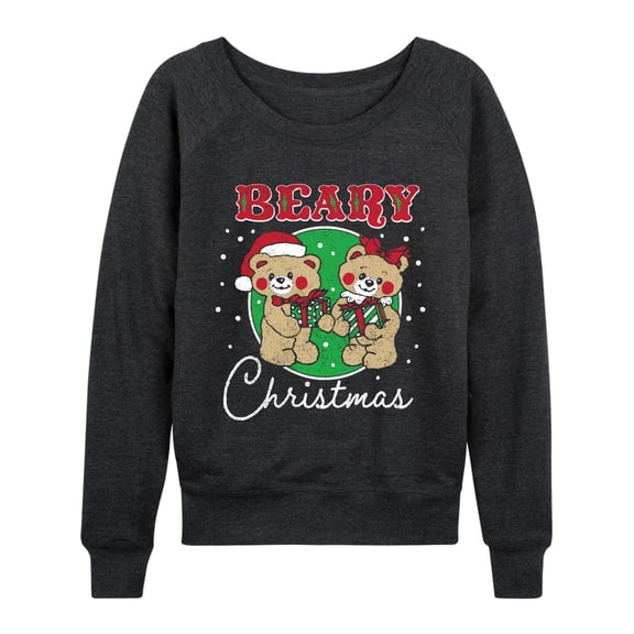 Instant Message - Beary Christmas - Women's French Terry Long Sleeve Pullover